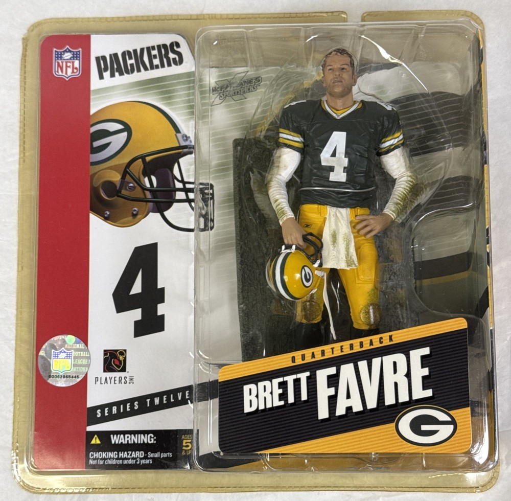 McFarlane’s NFL Series 12 Brett Favre #4 Green Bay Packers 2005 Football Figure