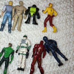 Action Figures Lot Of 13 Mixed Lot With Carrying Case