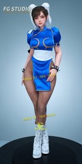 FG Studio ChunLi チュン・リー 1/3 Silica gel Statue Cast off Model H60cm