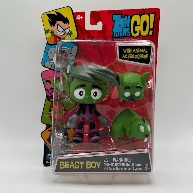 DC Comics Teen Titans Go 5″ Action Figure: Beast Boy with Beaver & Pig Brand New