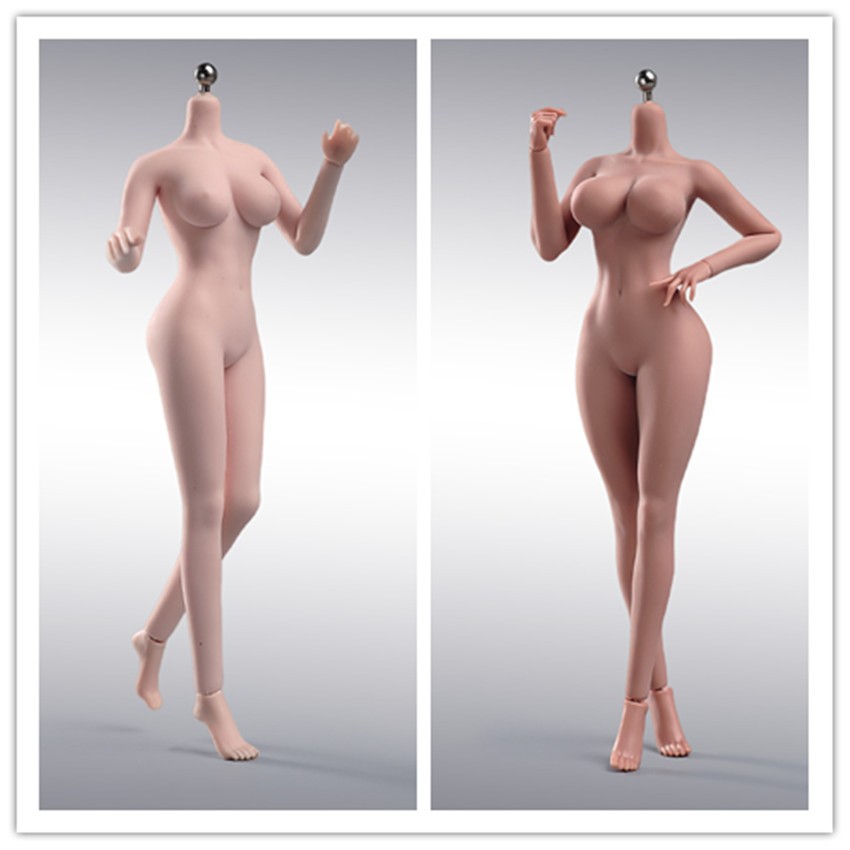 T305 1/12 Female Body Flexible Seamless silicone Pale Suntan details 12″ Figure