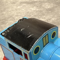 ERTL Britt Allcroft 1985 Thomas The Tank Engine Pull Back 7.5” Metal Train Works