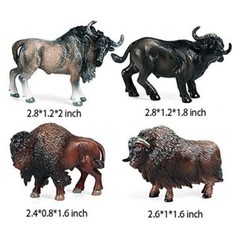 Bull Figures Texas Longhorn Cow 12pc Action Figures Multi-color Farm Animal Toys