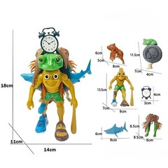 Italian Tung Tung Tung Sahur Figurine Model Tralalero Tralala Brainrot Monster
