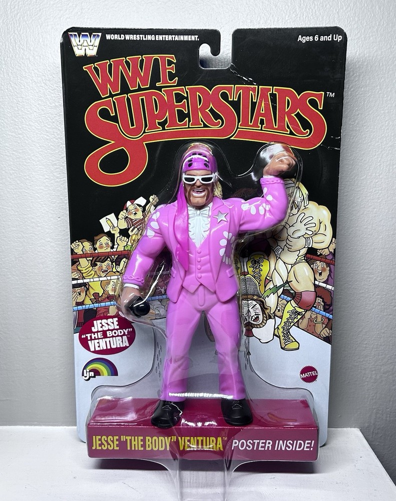 WWE SUPERSTARS LJN JESSE “THE BODY” VENTURA BLACK CARD 8” RETRO 2025 MATTEL NEW