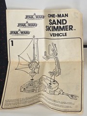 Vintage 1984 Star Wars TRI-LOGO POTF * SPAIN * ONE-MAN SAND SKIMMER * MINT N BOX