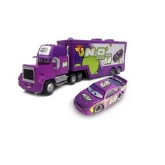2Pcs Disney Pixar Cars No.68 N2O Cola Lee Hauler Truck 1:55 Diecast Toys Set New