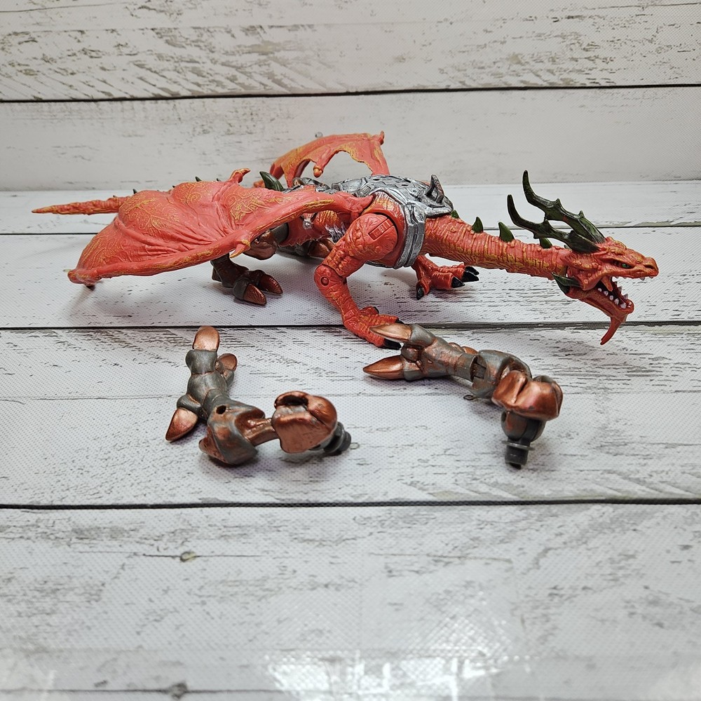 Mega Bloks Dragons Metal Ages Odaku Armory Slann Dragon 12″ Long Figure Read