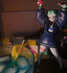 Cyberpunk Edgerunners Figure The Gun Rebecca Anime Figure. 17cm With box