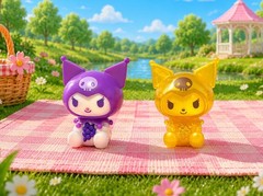 KUROMI Set Of 2 Common Gold Sonic Toys Hello Kitty And Friends Secret Scent Cafe