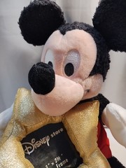 Disney Store Mickey Mouse Plush Holding Gold Star Photo Frame Picture Memories