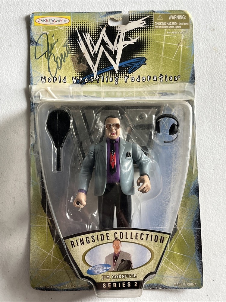 WWF Ringside Collection Jim Cornette w/ Racket Series 2 Action Figure SIGNED
