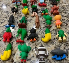 24pcs Italian Brainrot Tung Sahur Cappuccino Tralalero PVC Mini Figures Set Toys