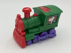 PLASTIC SNOOPY & WOODSTOCK TOY CHRISTMAS TRAIN GALERIE 5” CANDY UNUSED