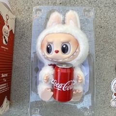 POP MART The Monsters Labubu Coca-Cola Plush Authentic Opened Box Happy Factor
