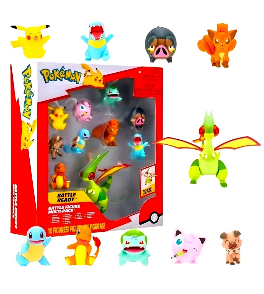 Pokémon Battle Ready: Battle Figure Multi-pack/ 10 Figures, ft Flygon, Totodile