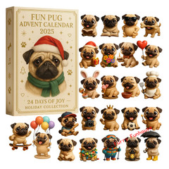 Dog 24 Days Christmas Countdown Calendar Christmas Advent Ca