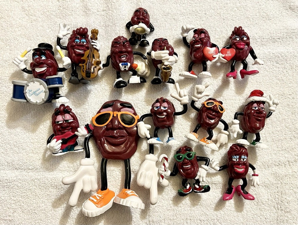 California Raisins PVC Figures Lot of 4 Vintage 1987 CALRAB