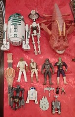 Star Wars Lot Of 15 Large, Regular, And Micros Action Figures R2-D2 Chewbacca