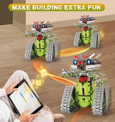 VOPOGLNE 5 in 1 STEM Robot Building Kit, APP & Remote Control Robotics Building