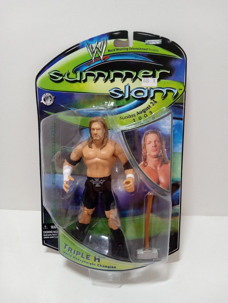NEW WWE Summer Slam Triple H World Heavy Weight Champion Figure 2003 Jakks