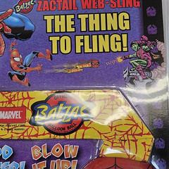 Vintage Spiderman Toy Web Shooter Water Ball 2001 Marvel Catpro Balzac NOS
