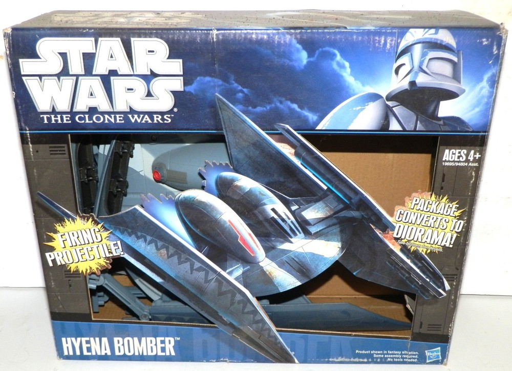 2010 Hasbro Star Wars The Clone Wars Hyena Bomber Space Ship