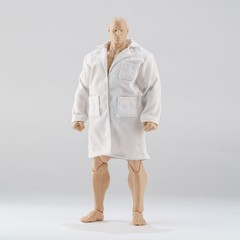 1/12 White Lab Coat for 7″ STRONG figure Doctor Nota Mezco McFarlane WWE ❶USA❶