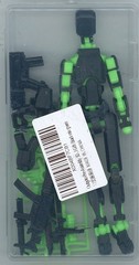OUTGOTO PRE-ASSEMBLED 3 D PRINTED ACTION FIGURE – BLACK MIX GREEN