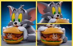 Soap Studio Cat & Mouse Hamburger Bust PVC Figure Limited Model Fashion Toys
