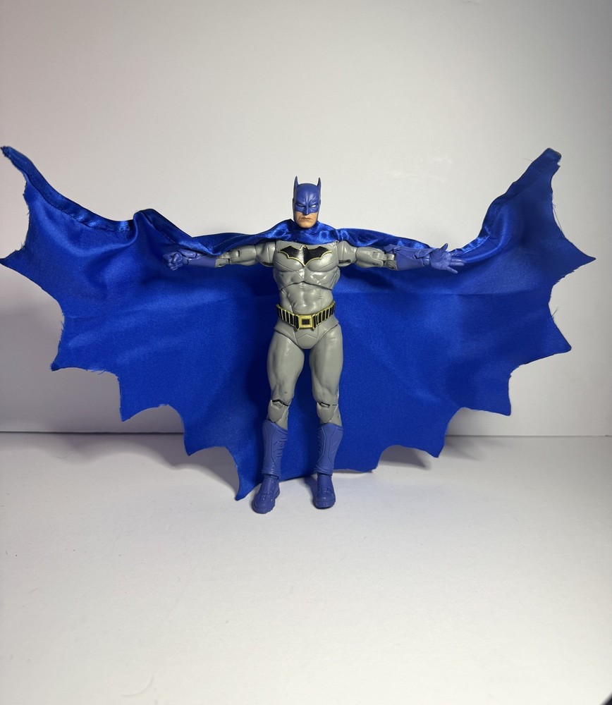 Custom Handmade Blue Wired Cape accessory For Batman McFarlane 7” Figure 1/10