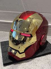 Iron Man Gold MK5 Helmet Electronic Voice Activated Open&Close Mask Autoking