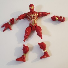 Marvel Super Hero Mashers IRON SPIDER Action Figure 2013 Red Gold Spider-Man 6″