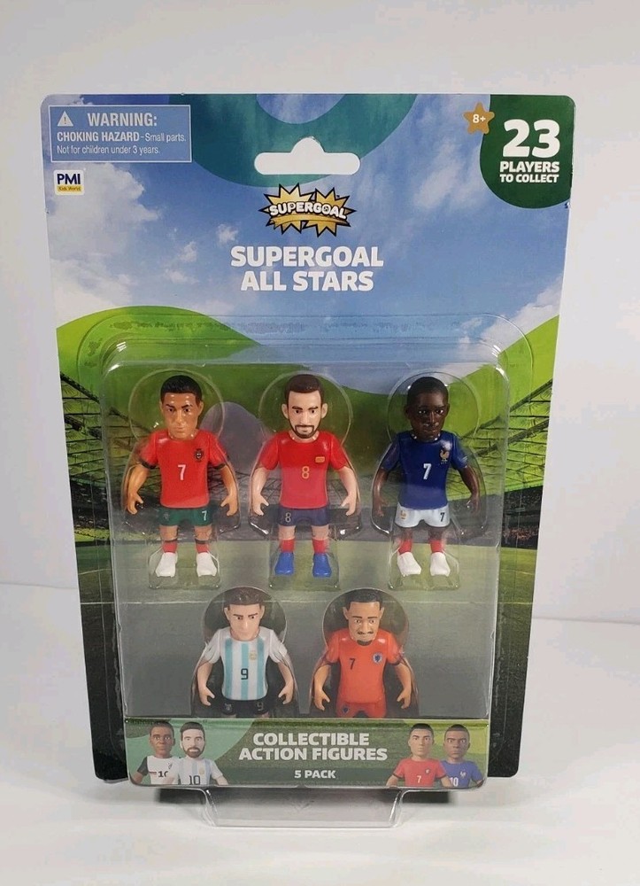 Supergoal All Stars Soccer 5 Pack Collectible Action Ronaldo International Set