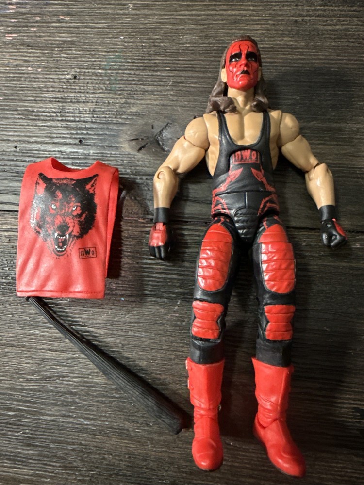 Sting Wolfpac Elite Ringside Exclusive Put Of Box WWE WCW NWO Free Shipping