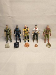 GI Joe General Hawk Footloose Bazooka Low Light Taurus Hasbro Vintage Fig Lot x4