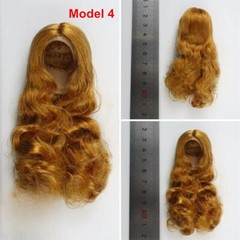 1/6 Scale Artificial Hair Wig Cover 11.5″ Inch Female Figure Head Toys Handmade