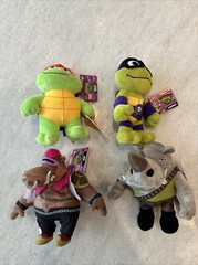 4X Teenage Mutant Ninja Turtles: Mutant Mayhem Plush Toys,8 inch TMNT Soft Dolls