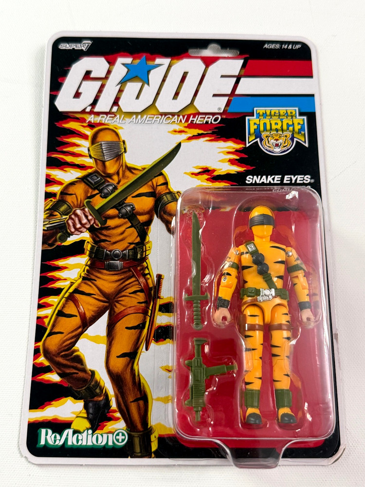 G.I. JOE Tiger Force Snake Eyes 3.75″ Super7 ReAction+ O Ring Figure Exclusive