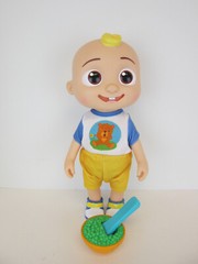 CoComelon Official Deluxe Interactive JJ Doll with Sounds Peas Spoon Clothes