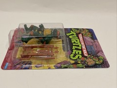 TMNT Michaelangelo Soft Head 1988 Playmates MOC 10 Back Unpunched Fan Club Flyer