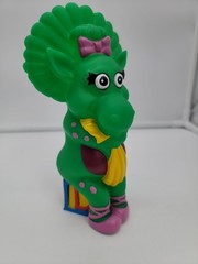 Vintage 1992 Barney Dino Baby Bop 7″ Plastic Piggy Coin Bank Lyons Group