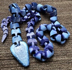 3D Printed Snake Viper Articulate Flexible Snake Fidget Toy 24″