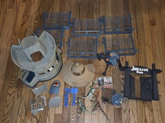 Kenner 1993 Jurassic Park Command Compound Vtg Play Set Mixed Set & 5 Dinos Read