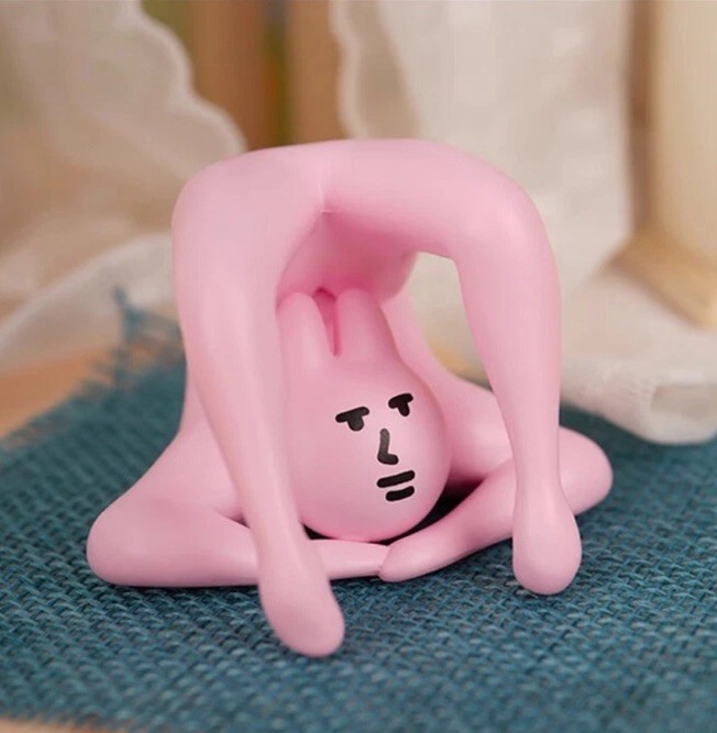 My Friend Pink Rabbit Inspired Cartoon Funny Novelty Figure Confirmed Toy – Yoga