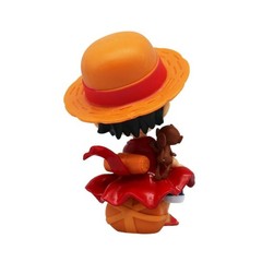 13cm One Piece Anime Figure – Q Version Smiling Car Ornament Desktop Decoration