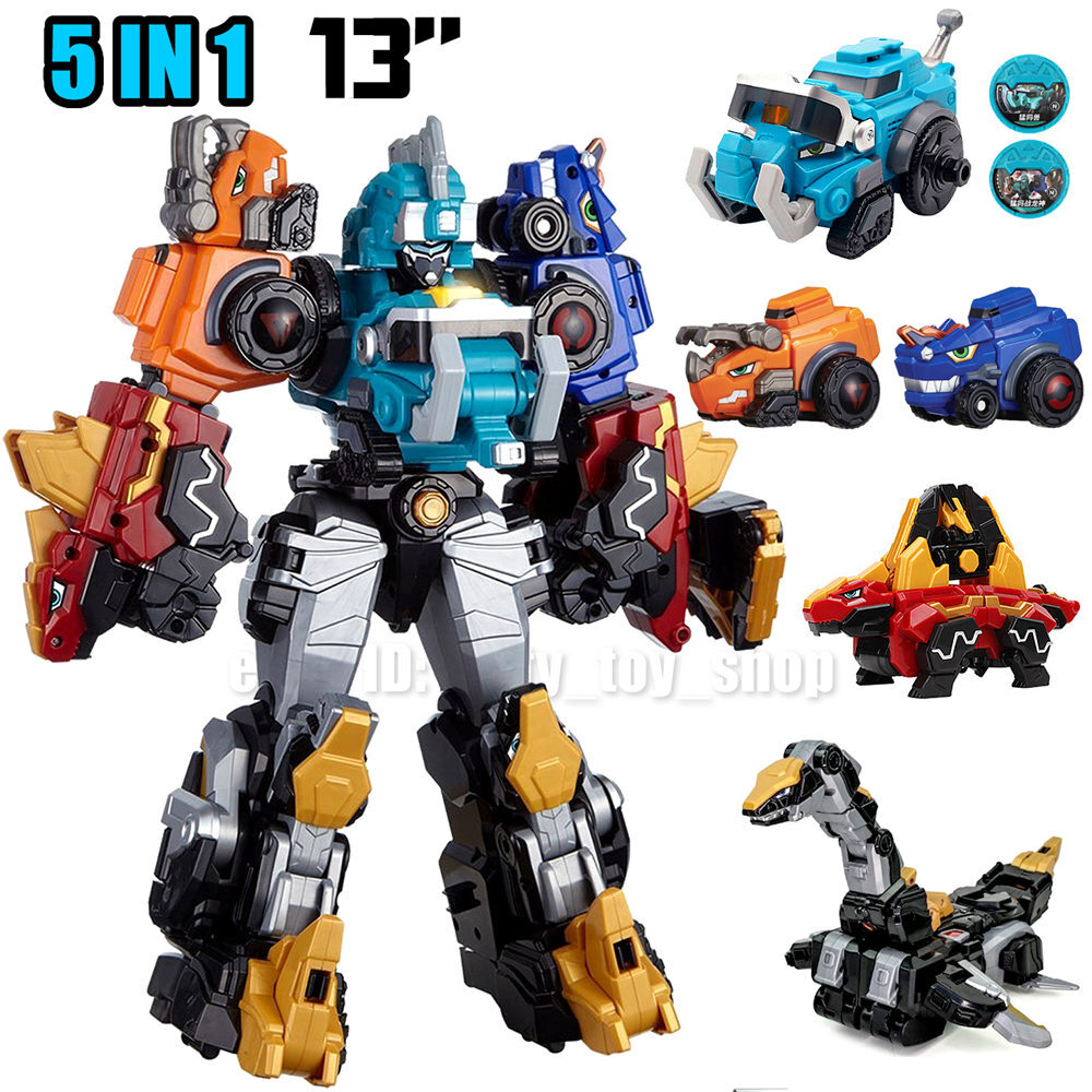 Dino Core Ultra D-Saber Mammoth 5 in1 Dinosaur Figure Robot Combiner Attacker