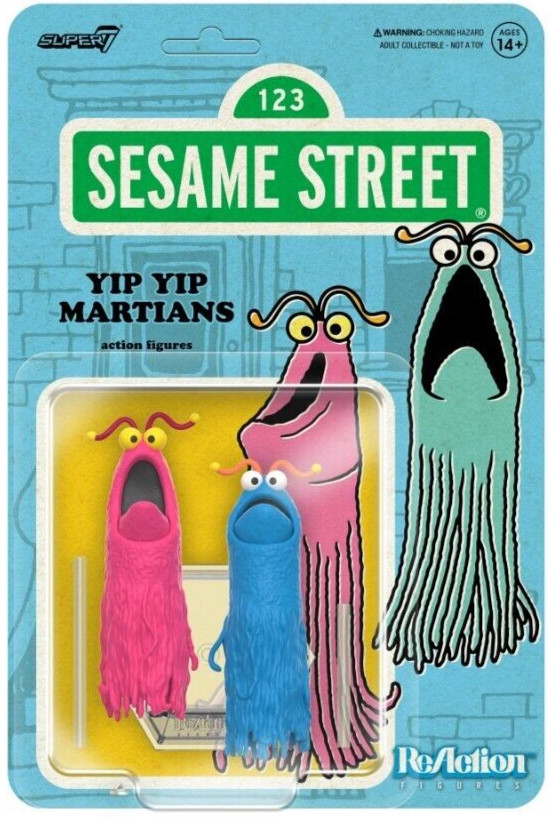 NEW Super7 Sesame Street YIP YIP MARTIANS 3.75-Inch ReAction Figure Toy yipyip
