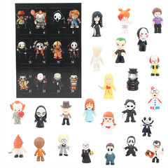 24Pcs/Set Horror Movie Characters V for Vendetta Chucky Freddy Jason Scary Saw
