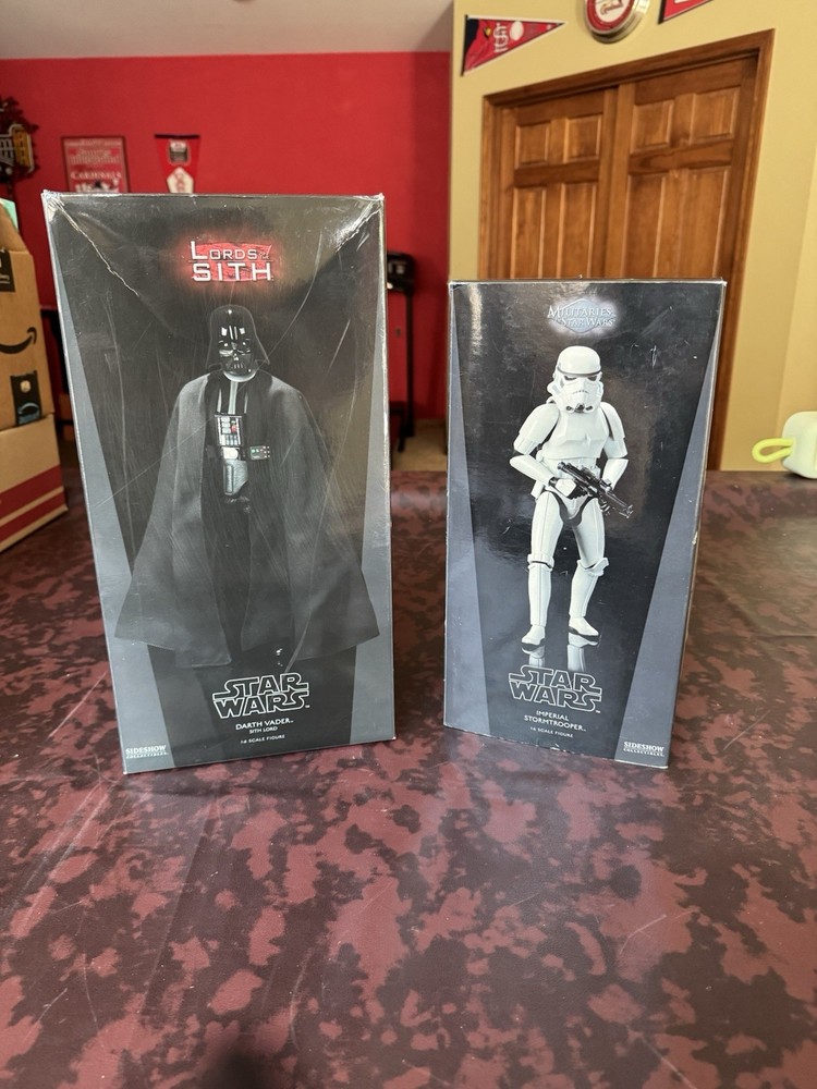 Sideshow Star Wars Darth Vader & Stormtrooper 1/6 Scale Figure Set Lot